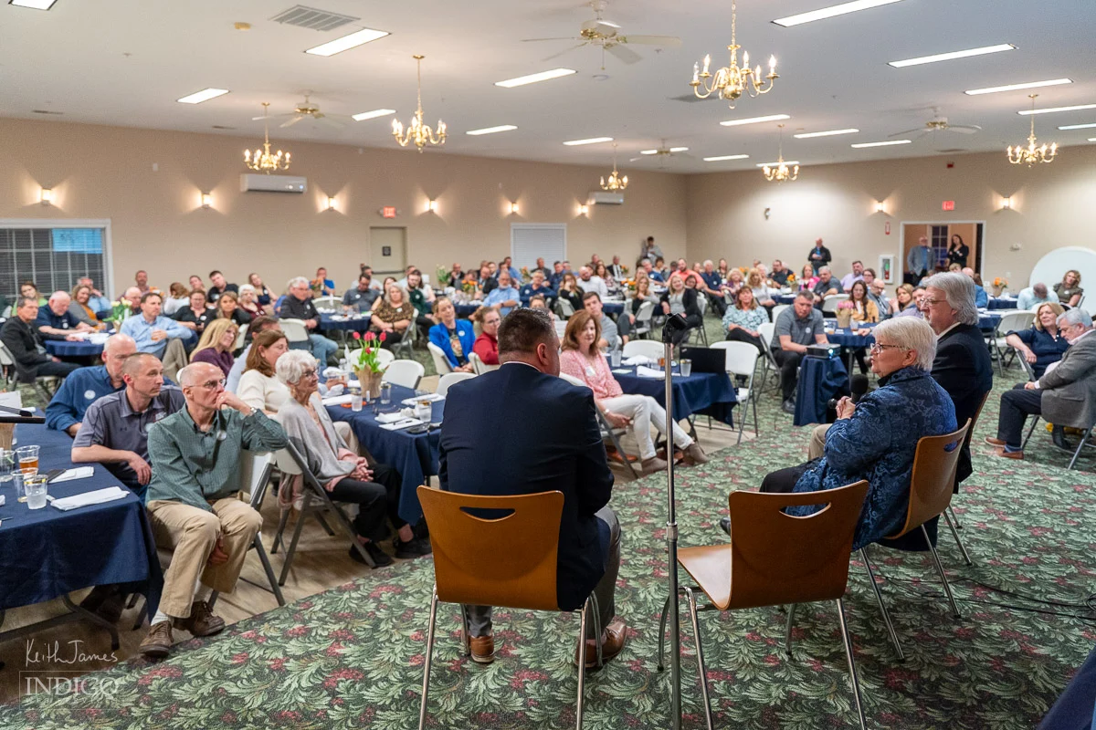 Guest speakers at the Spencer County Chamber's annual meeting and awards ceremony.