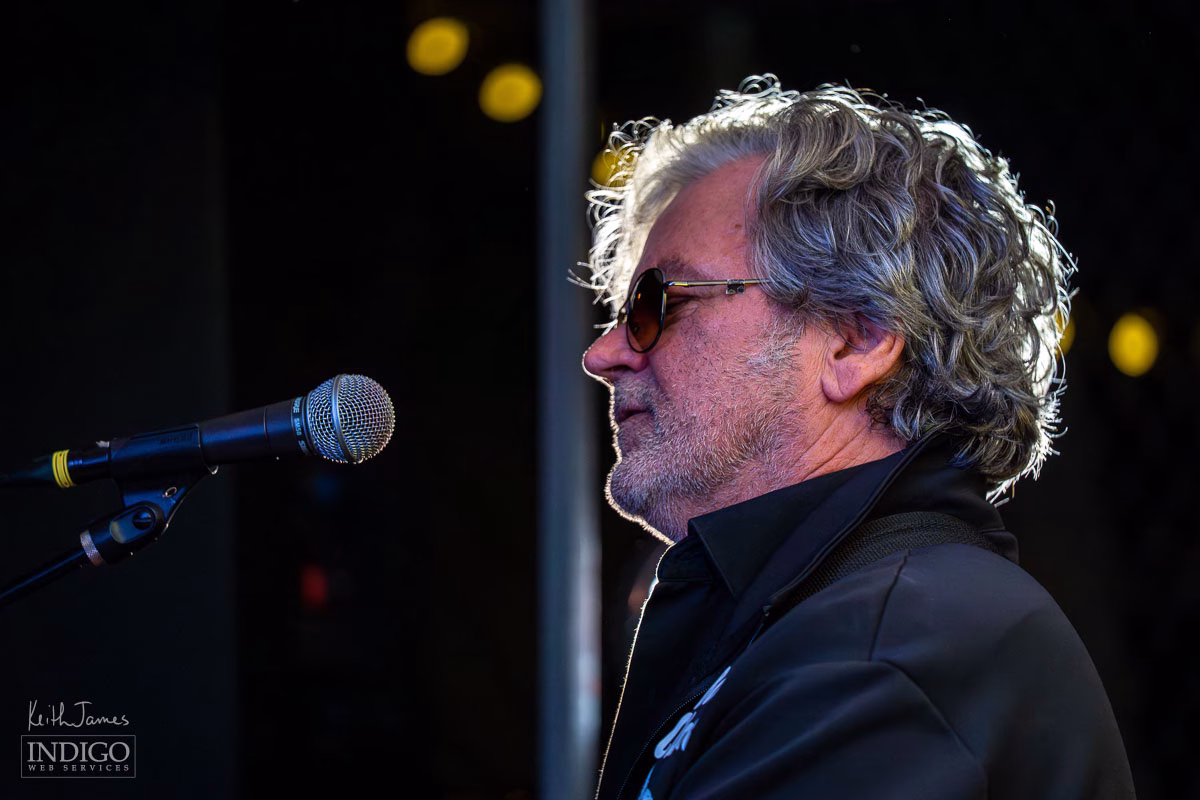 Singer Bobby Clark performing at St. Meinrad Rocks in St. Meinrad, Indiana.