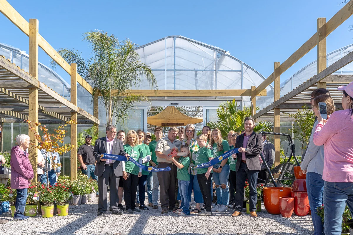 Ribbon Cutting for Family Roots Nursery in Dale, Indiana for the Dubois County Chamber of Commerce.