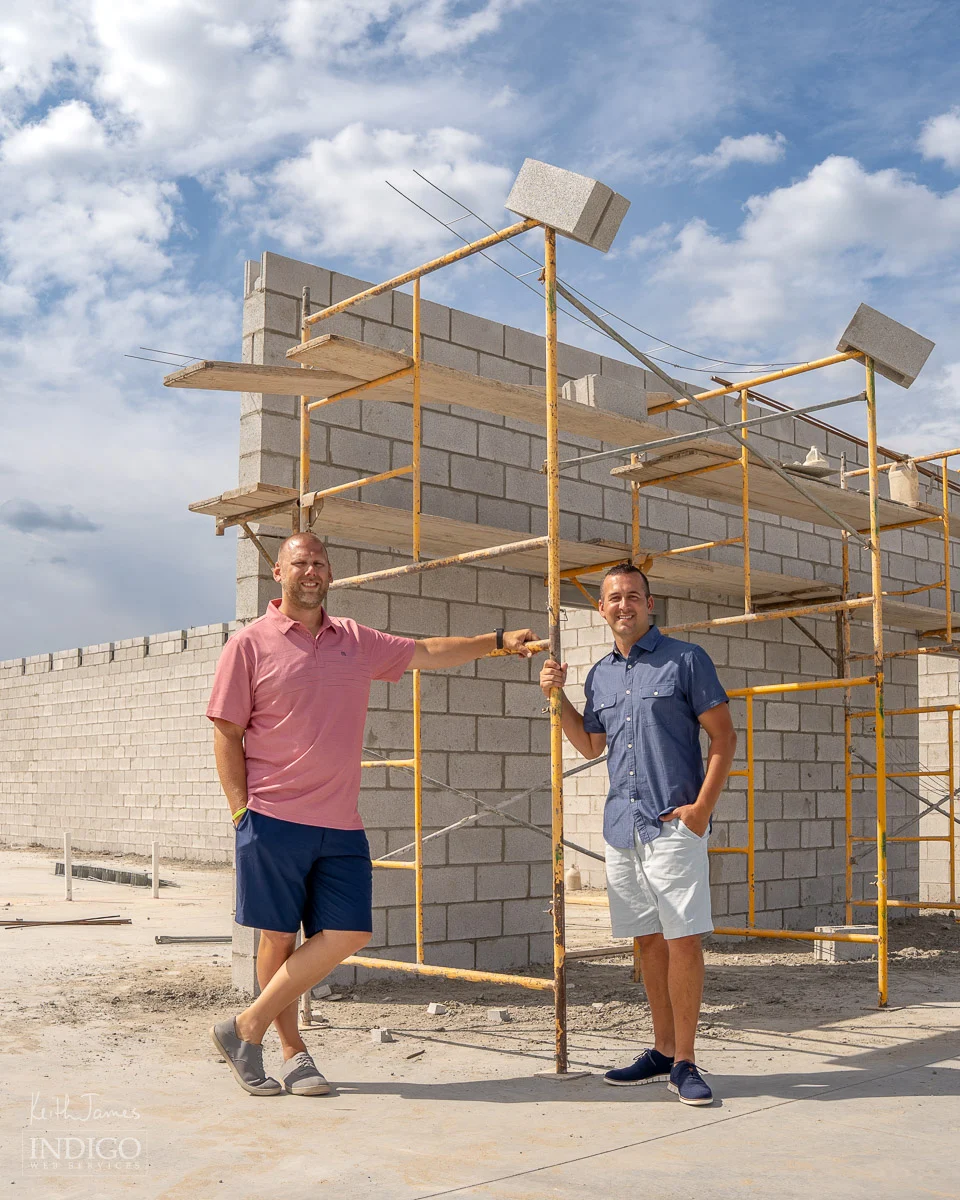 Portrait of the owners of a park model RV company.