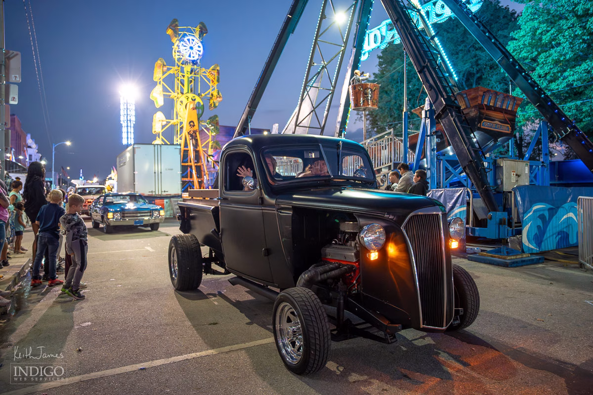 Hot rod in the parade at Corn School in LaGrange, Indiana.