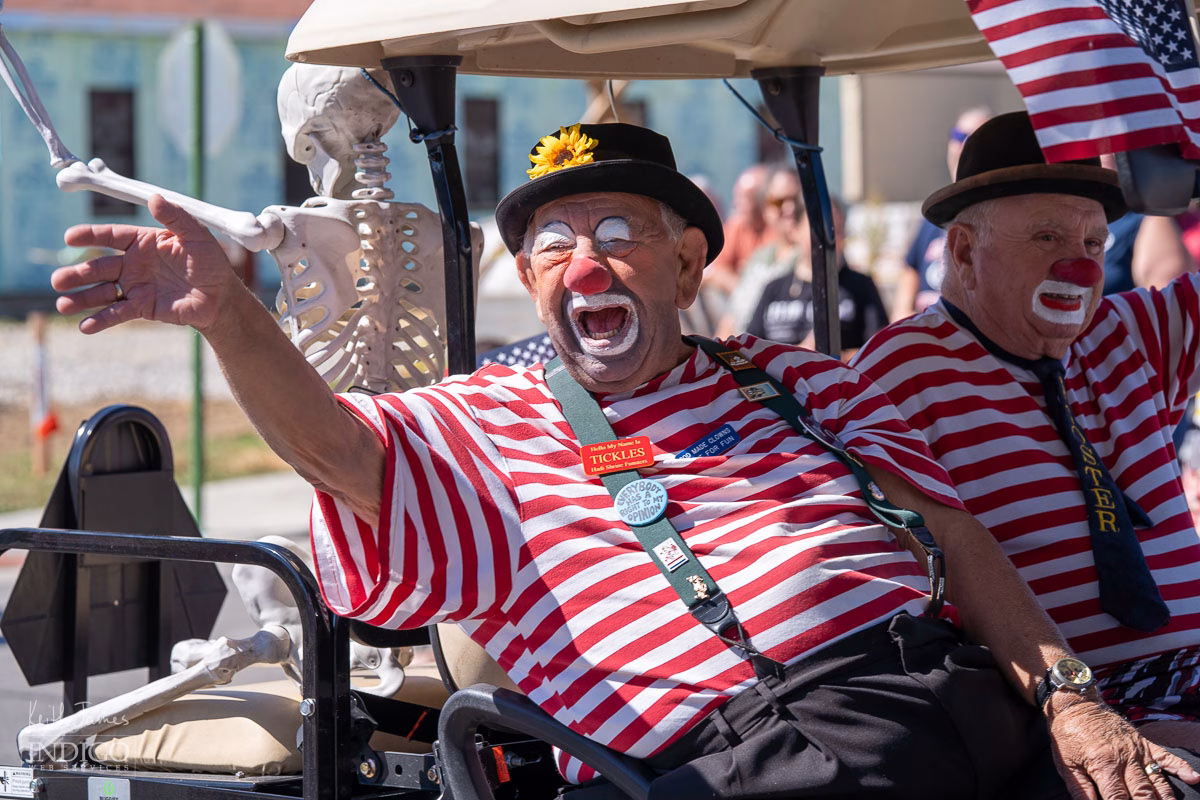 Tickles the clown at the Dale Fall Fest parade.