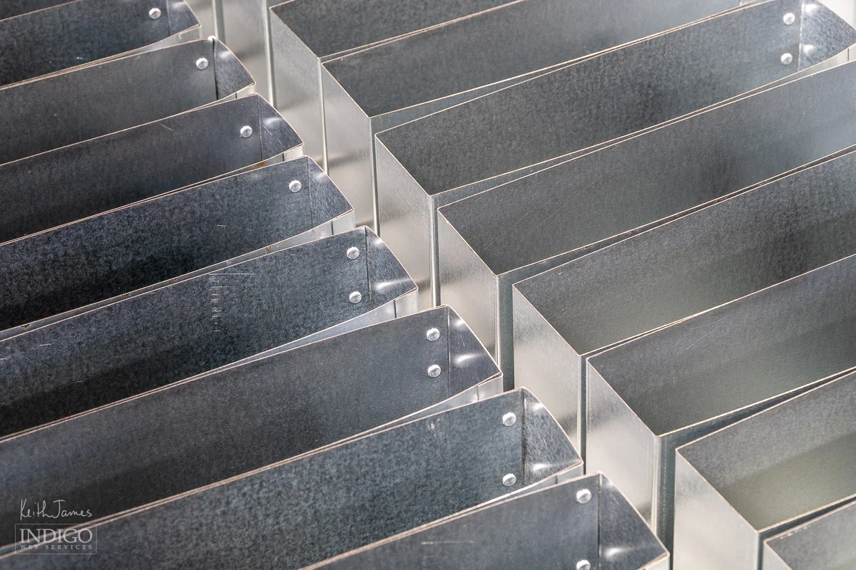 Abstract image of metal products.