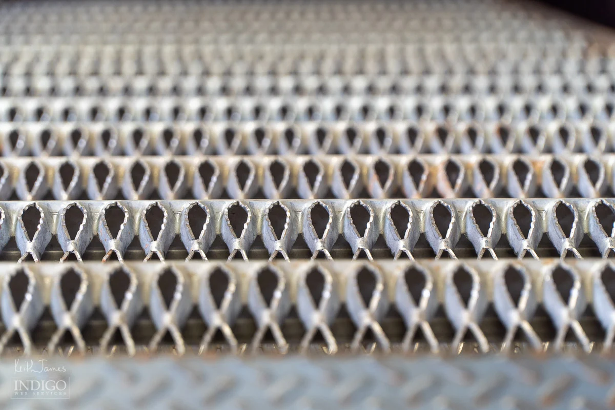 Abstract image of floor grating.