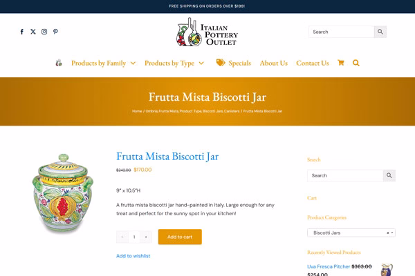 Italian Pottery Outlet